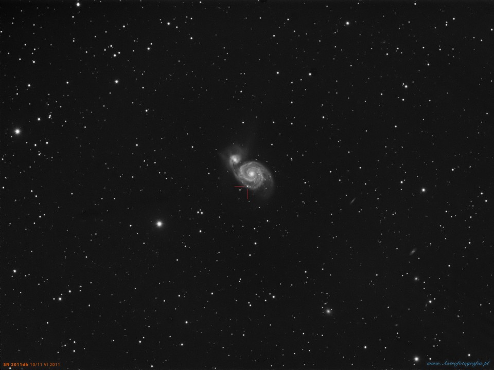 Jasna supernowa w galaktyce M51
