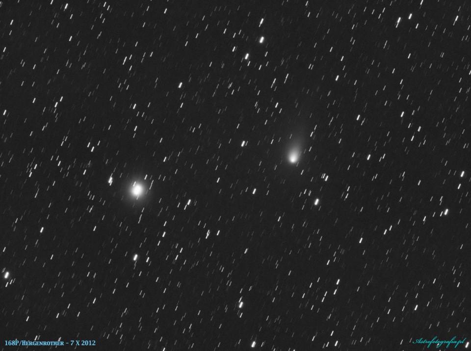 Nagłe pojaśnienie komety 168P/Hergenrother!
